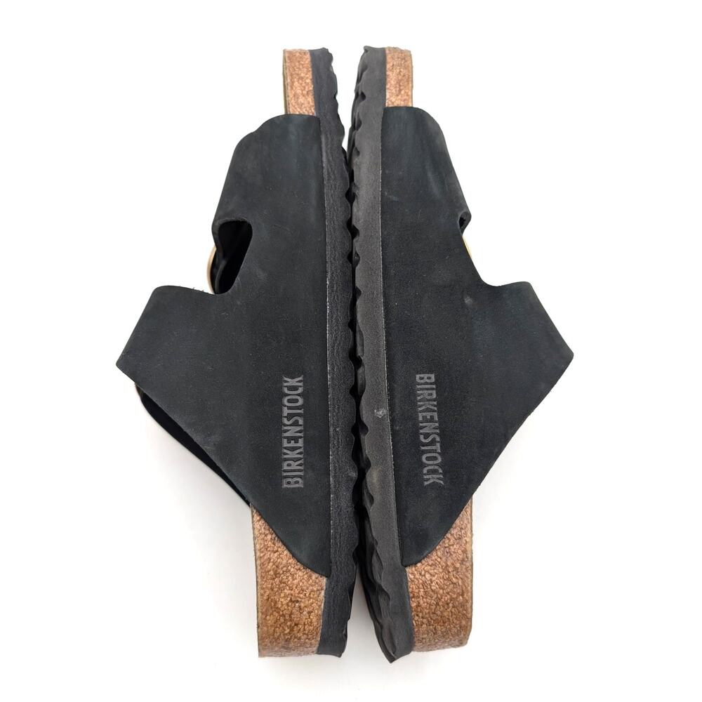 Birkenstock Arizona Big Buckle Nubuck Sandals Unisex Black Size USW6/M4 EU37 - Picture 5 of 12